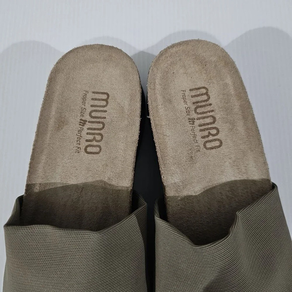 NEW Munro Nalia Sandal Platform Slide Khaki Green Size 8 SUPER SLIM WIDTH - Picture 7 of 13